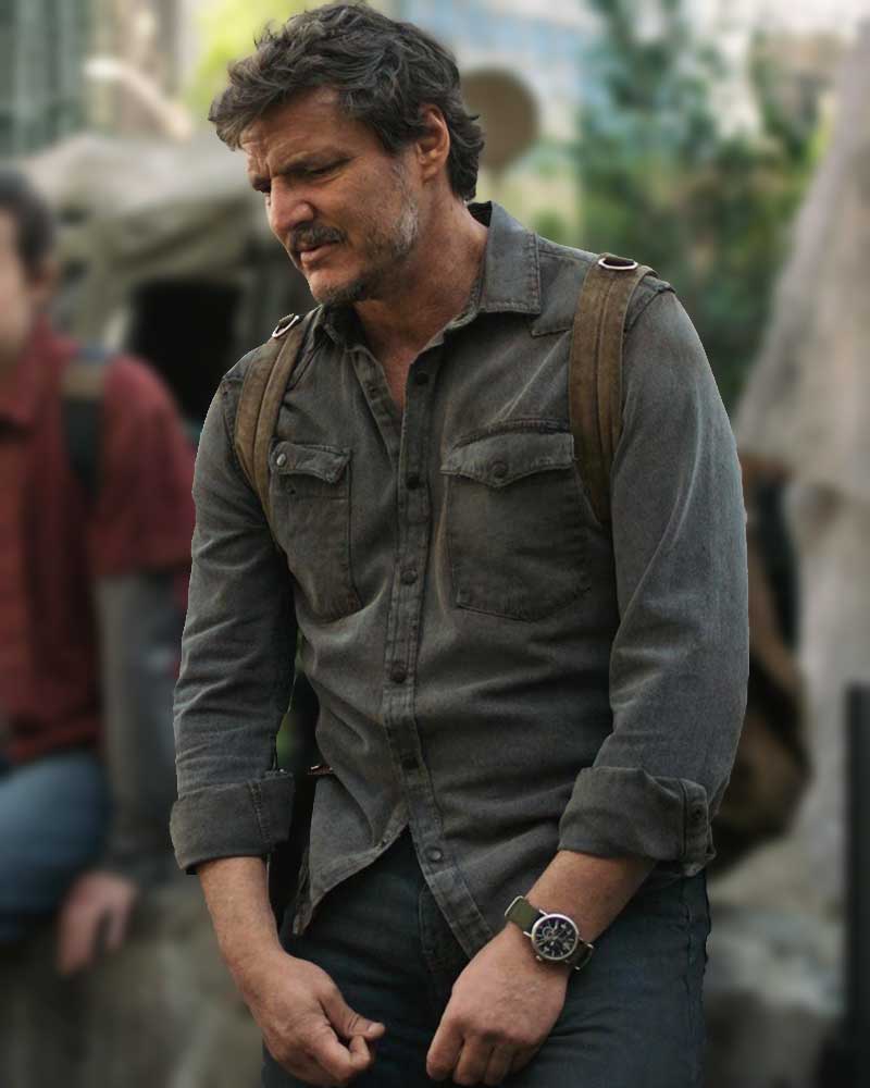 The Last of Us 2023 Pedro Pascal Grey Jacket