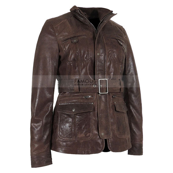 The Whistleblower Rachel Weisz Brown Leather Jacket