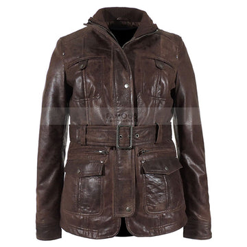 The Whistleblower Rachel Weisz Brown Leather Jacket