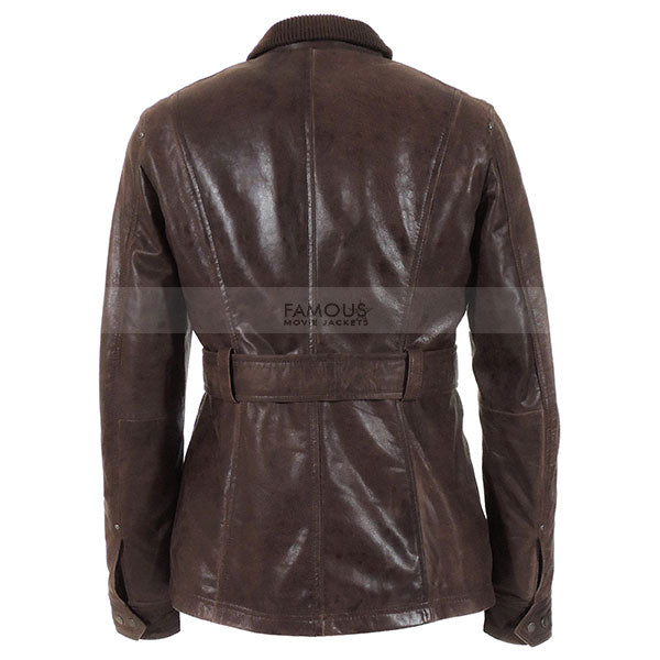 The Whistleblower Rachel Weisz Brown Leather Jacket