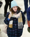 This Is Christmas 2022 Kaya Scodelario Plaid Coat 1