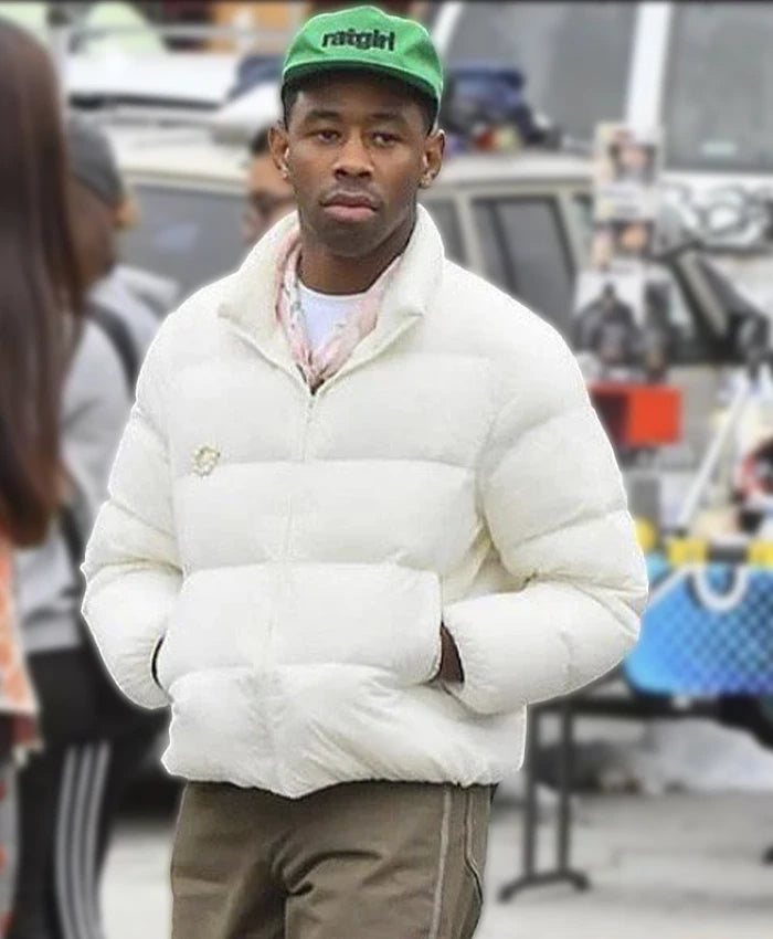 Tyler the Creator Puffer White Jacket