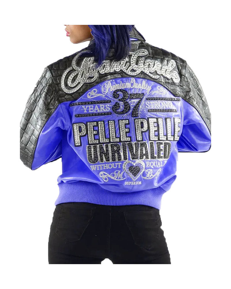 Women Pelle Pelle Avant Garde Blue 37 Years Strong Jacket