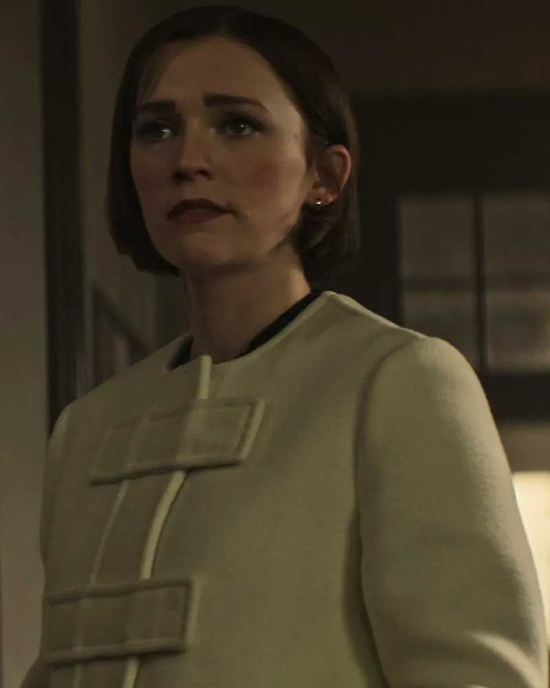 You S04 Charlotte Ritchie White Wool Coat