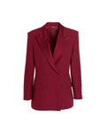 You S04 Kate Galvin Beige Red Asymmetric Blazer