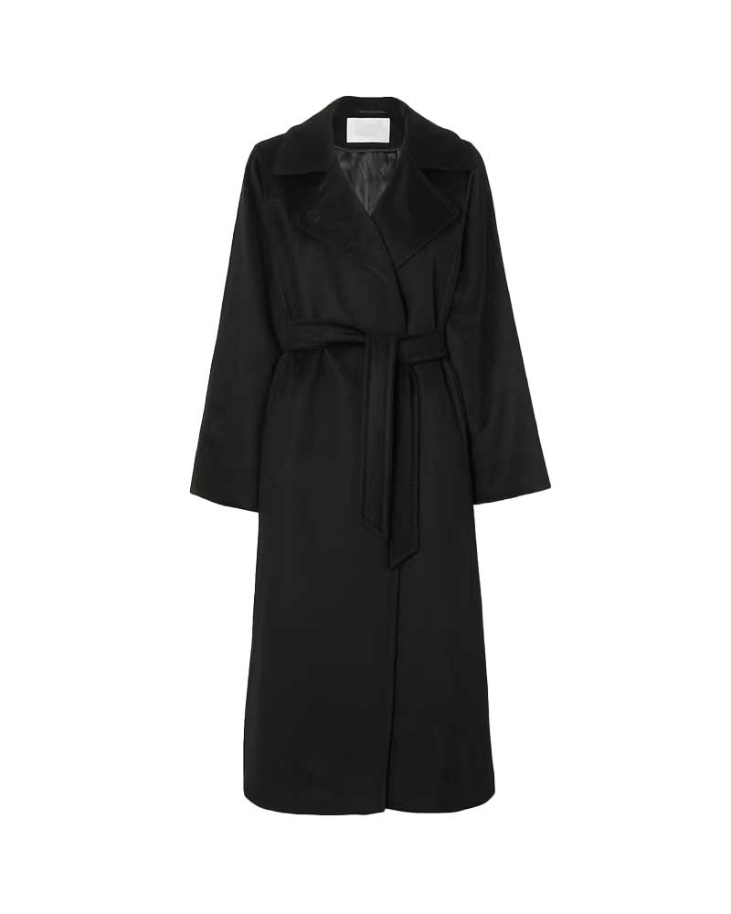 You TV Series S04 Kate Galvin Black Wrap Coat